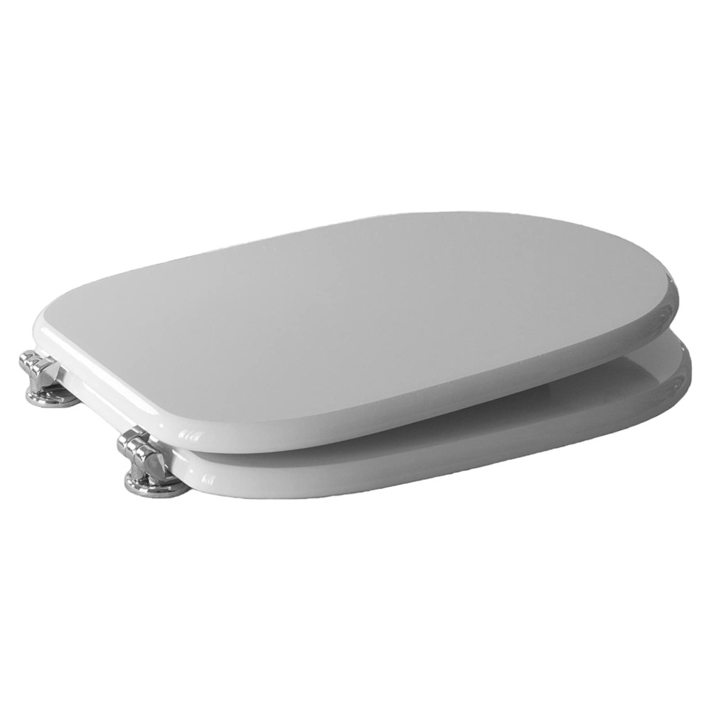 Sedile Copriwater Legno Bianco 47x35x4cm